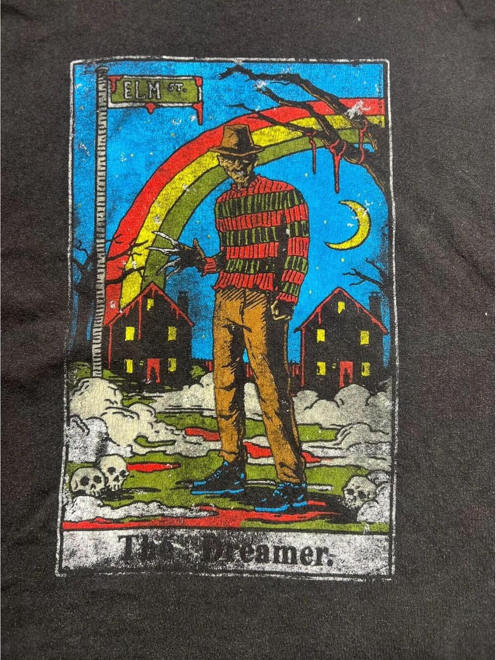 The Nightmare On Elm Street Freddy Kruger The Dreamer Tarot Black T Shirt Sz XXL - Picture 2 of 6
